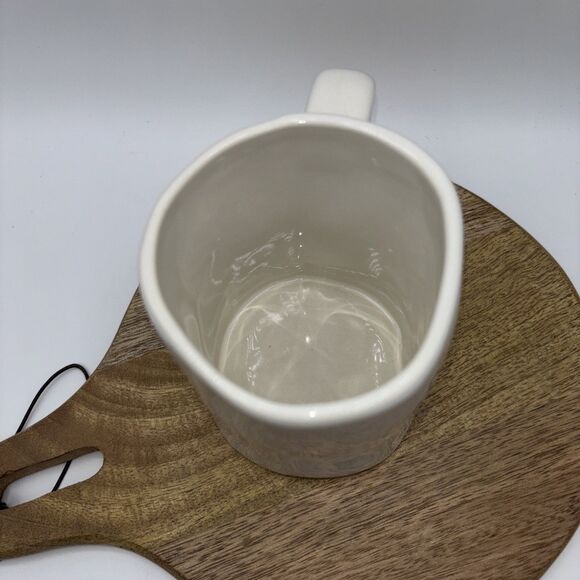 Rae Dunn Artisan Collection "DOG DAD" Mug Cup Coffee Magenta White/Black  NWOT - Picture 5 of 6